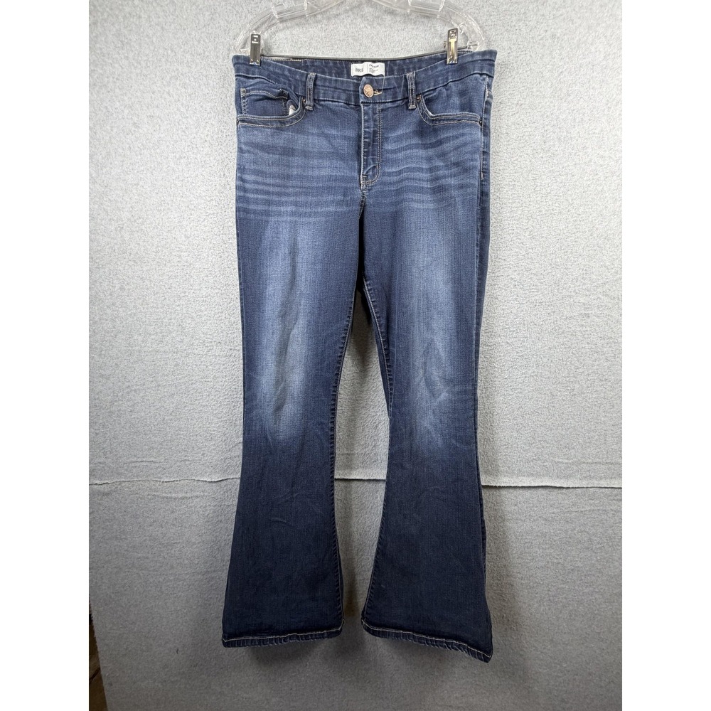 BKE Payton Jeans Mens 33x33.5 Blue Denim Mid Rise Flare Stretch Fit Pants‎